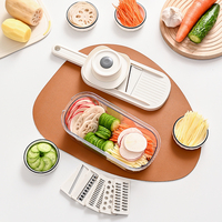 Keukenaccessoires Multifunctionele roestvrijstalen groentesnijder aardappelrasp huishoudelijke schil- en snijmachine