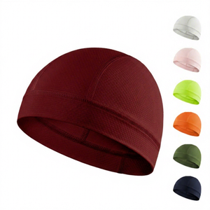 Bonnet unisexe pour adulte, couleur unie, respirant, imperméable, évacuant l'humidité, style décontracté, extensible, tricot plat, spandex/coton - Product Image 2