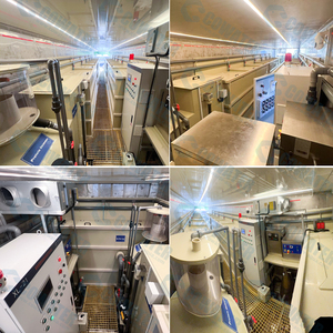 Cowater 20/40FT équipement d'aquaculture complet conteneur pisciculture système RAS avec traitement de l'eau PP filtre d'écumoire de protéines - Product Image 5