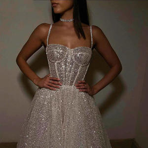 Nuovo Abito <span class=keywords><strong>da</strong></span> <span class=keywords><strong>Sera</strong></span> Principessa Scollato all'Americana con Paillettes, Vaporoso, Elegante e Raffinato per Feste di Compleanno ed Eventi - Product Image 2