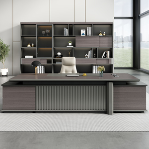 Meuble de bureau en bois de luxe personnalisé, classeur à panneaux, rangement moderne multifonctionnel convertible pour bureau à domicile et école - Product Image 5