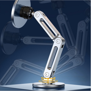 Support de téléphone de voiture pliable flexible en alliage d'aluminium magnétique rotatif à 360 degrés, support de tableau de bord pour iPad, best-seller - Product Image 5