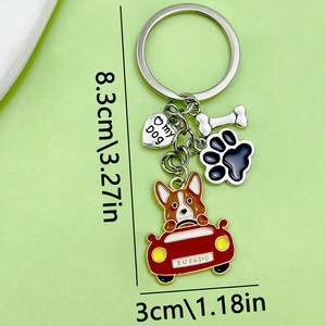 Llavero Conmemorativo de Moda para Mascotas, Colgante de Perro Maltese Blanco con Campana, Llavero Esmaltado, Joyería para Bolsos de Mujer y Niñas - Product Image 3