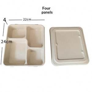 Caja de Embalaje de Alimentos Compostable Ecológica, Contenedor Biodegradable para Ensaladas para Llevar, con Tapa, para Uso en Picnics, Cadenas de Restaurantes, Venta al por Mayor - Product Image 2