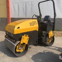 Mini-compacteur vibrant à double tambour de 3 tonnes pour la construction de routes en asphalte