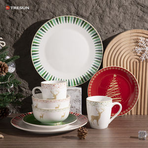 Juego <span class=keywords><strong>de</strong></span> tazas y <span class=keywords><strong>platos</strong></span> <span class=keywords><strong>de</strong></span> China, calcomanía <span class=keywords><strong>de</strong></span> regalo, servicio <span class=keywords><strong>de</strong></span> cena decorativo <span class=keywords><strong>de</strong></span> Navidad verde, juego <span class=keywords><strong>de</strong></span> vajilla <span class=keywords><strong>de</strong></span> porcelana para comedor para vacaciones - Product Image 6