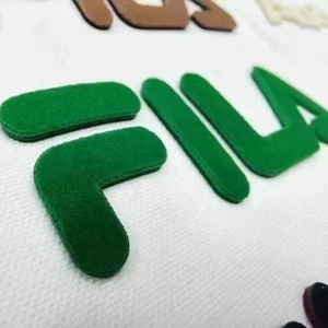 Factory Wholesale <strong>Flock</strong> Patch Label 3d Puff Print <strong>Heat</strong> <strong>Transfer</strong> Vinyl Design Iron on <strong>Transfer</strong> Fabric Sticker - Product Image 1