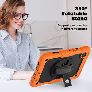 8.7 pouces Silicone + pc Defender 360 Rotation avec lanière et protecteur d'écran étui pour <span class=keywords><strong>tablette</strong></span> robuste pour <span class=keywords><strong>Samsung</strong></span> Tab A9 <span class=keywords><strong>A8</strong></span> A7 S9 - Product Image 4