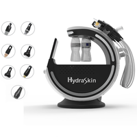 Appareil de soin du visage intelligent à micro-bulles d'hydrogène et d'oxygène pour un nettoyage en profondeur, hydrodermabrasion, bleu glacé, pour usage en salon