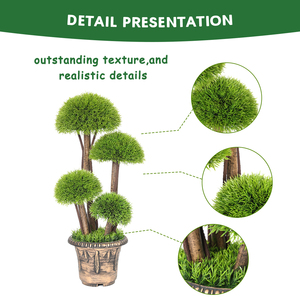 PZ-3-138/191 Ngoài Trời Trang Trí Thực Tế Nhựa Giả Topiary Cây Cây Thông Cỏ Cây Nhân Tạo Trong Chậu Cây - Product Image 5