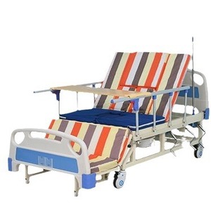 Cama de enfermería con función completa 208x96x50cm, ajuste manual, múltiples posiciones, para adultos, uso en dormitorio, estructura de acero inoxidable - Product Image 1