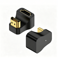 Adaptador Mini HDMI a HDMI de 90 Grados, Nuevo, 180 °   Conector Chapado en Oro 4K60Hz para Cámara de Portátil, Juegos, Hogar y Oficina