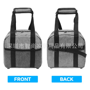 Single <b>Bowling</b> Ball Bag With Safety Pad Gray Mesh Carry Case For <b>Bowling</b> Equipment Storage And Transport - Product Image 2