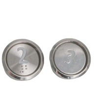 Bouton d'ascenseur anti-collision avec trou de montage de 37 mm, bouton poussoir LED en acier inoxydable
