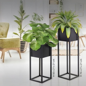 Vente chaude support de fleur en métal noir support de jardin intérieur et extérieur pour salon balcon fournitures de jardin - Product Image 4