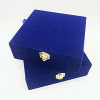 Boîte à bijoux en bois MDF en velours, emballage cadeau de trophée en tissu satiné de luxe personnalisé, vente en gros