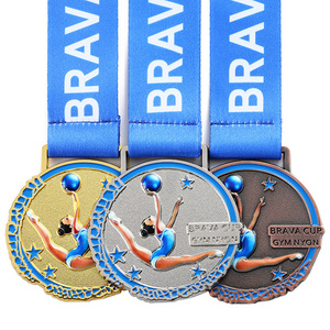 Gold/Silver/Bronze Rhythmic Gymnastics Medal 3D Color Spraying Custom Metal Sport Medal for Gymnastics Meets &amp; Athlete <strong>Gifts</strong> - Product Image 3