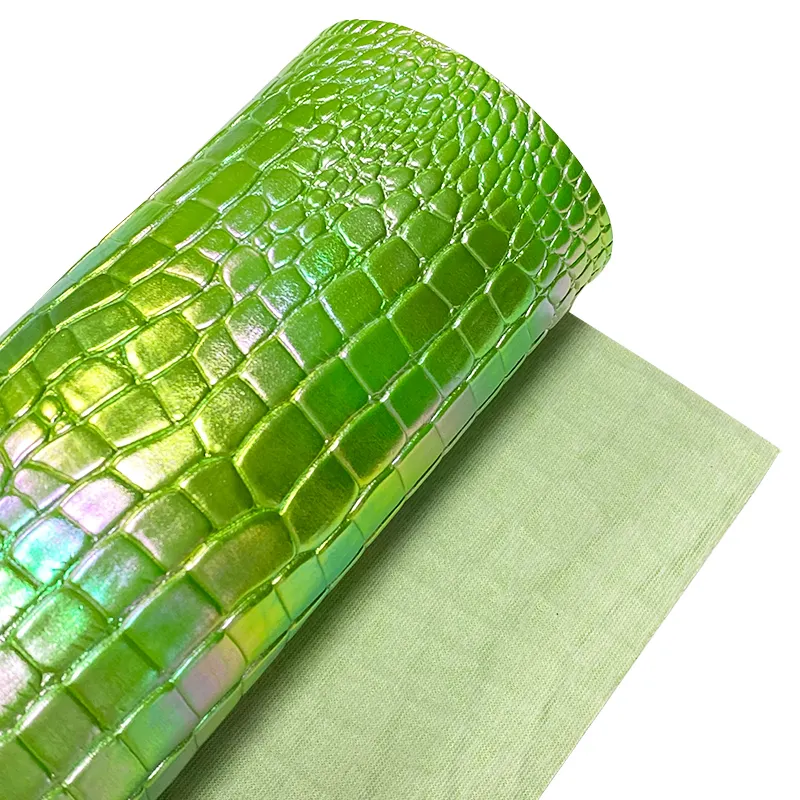 Per borse di lusso leggere portafoglio lucido coccodrillo goffrato in finta pelle sintetica rotoli velluto alligatore tessuto