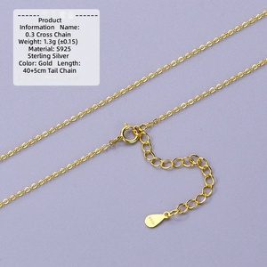 S925 in <span class=keywords><strong>argento</strong></span> Sterling <span class=keywords><strong>40</strong></span> + 5 <span class=keywords><strong>cm</strong></span> a catena con onda d'acqua avanzata serpente scatola di catene incrociate da donna - Product Image 4