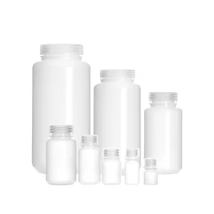 Supply Chemistry Labs White Reagent Bottles 1000ml HDPE Wide Mouth Reagent Bottle For Laboratory