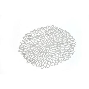 Thiết kế rỗng cảm giác dệt PVC placemat chống trượt không thấm nước bàn tròn Mat với hình dạng không đều - Product Image 4