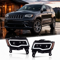Faros Delanteros LED de 12V 6000K para Jeep Grand Cherokee WK2 2014-2021, Carcasa de ABS Resistente, Montaje Rápido, Lámparas Delanteras para Automóvil