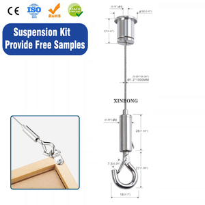 Kit de <span class=keywords><strong>suspension</strong></span> de haute qualité, système de <span class=keywords><strong>suspension</strong></span> réglable avec <span class=keywords><strong>câble</strong></span> de <span class=keywords><strong>suspension</strong></span> et pince à <span class=keywords><strong>câble</strong></span>, vente chaude directe usine - Product Image 3