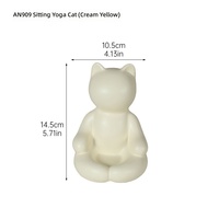 Statues de chatons en porcelaine couleur crème en gros, objets décoratifs doux pour l'ameublement de la maison, pour l'entrée de la nouvelle maison, le meuble ou le bureau