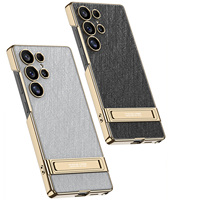 GKK Nouvelle coque de téléphone en cuir PU électrolytique antichoc avec béquille pour Samsung Galaxy S23 Ultra S24 S24Ultra S25 Ultra