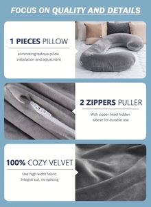 Pregnant Women C-Shaped <b>Maternity</b> <b>Pillow</b> with Adjustable Firmness Pregnancy <b>Pillows</b> for Sleeping - Product Image 4