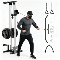 Machine à poulie à câble en acier pour la musculation à domicile, idéale pour les exercices de tirage dorsal, d'épaules et de triceps