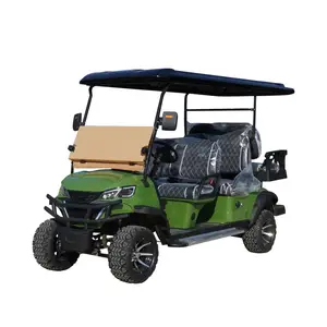 厂家供应2 4 6座舒适电动高尔夫球车48V ce认证配备尾部球童站立位置
