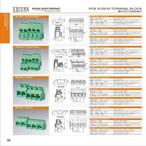 ขั้วต่อ PCB สองระดับสองแถวตัวเชื่อมต่อเทอร์มินอลบล็อกแบบเกลียวขั้วต่อแบบข้อ5.0มม. ขั้วต่อแบบแคลมป์ยกกรงทองเหลือง - Product Image 3
