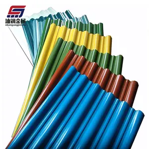 PPGI color coated corrugated roofing sheet prepainted galvanized steel roofing sheet for house panel used construction building
