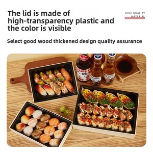 Wholesale <strong>Disposable</strong> Wooden Box Natural and Eco-Friendly Food <strong>Platter</strong> for Food - Product Image 4