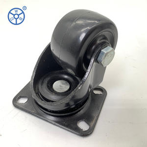 Rueda de Polipropileno Negra WBD de 2 Pulgadas, Rueda Giratoria de Perfil Bajo y Alta Resistencia para Refrigeración con Barra Trasera y Barra Inferior - Product Image 2