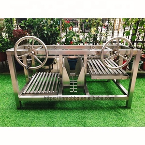 Parrilla <span class=keywords><strong>Argentina</strong></span>/Santa María/<span class=keywords><strong>Asado</strong></span> de Acero Inoxidable con Dos Ruedas Delanteras de Carbón Vegetal, Altura Ajustable - Product Image 3