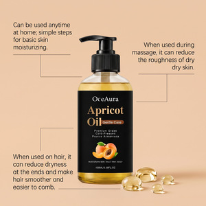 Huile de noyau d'abricot 100ML, huile végétale naturelle pressée à froid pour le soin de la peau, des cheveux et du cuir chevelu, Guangdong - Product Image 5