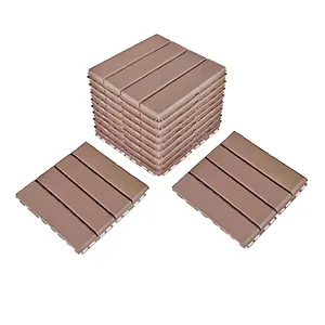 Pure Exterieur Tuin Patio En Dek Tegels Grijpende Slat Outdoor Vloer Straatstenen Weerbestendig En Anti-Slip Diy Dek tegels