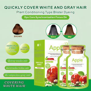 Краска для волос <span class=keywords><strong>Apple</strong></span>, коричневая, 30 мл * 10 саше, малый размер, с растительными экстрактами, для женщин, стойкий цвет, легкое нанесение, оптом - Product Image 4