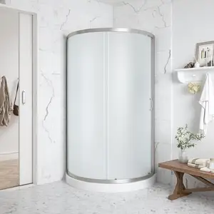 Factory wholesale price custom size frosted clear safety tempered glass door shower rooms