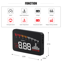 Nuevo diseño X5 Car HUD Projector Head up Display OBD2 EOBD Velocímetro Alarma de exceso de velocidad Pantalla de barra de temperatura del agua