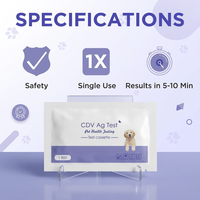 Tiras Reactivas Rápidas de Antígeno del Virus del Moquillo Canino (CDV), Kit de Prueba de Alta Precisión para la Detección del Moquillo en Perros, Veterinaria