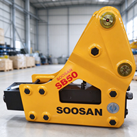 Ciseaux hydrauliques latéraux SOOSAN SB50, burin de 100 mm, accessoire de marteau pour excavatrice de 9 à 16 tonnes