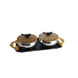Tarro de metal para dulces, superventas, recién llegado, hecho a mano, dispensador de frutos secos, decorativo para mesa, tarro de metal elegante para frutos secos - Product Image 1