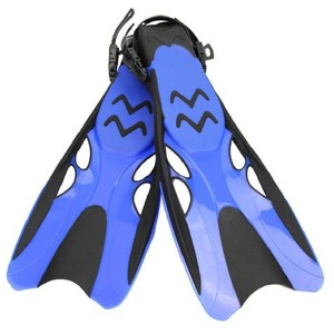 Junhai Swimming Fins Open Heel Adjustable Blue Silicone For Adults Diving Training Freestyle Swim Equipment - Product Image 5