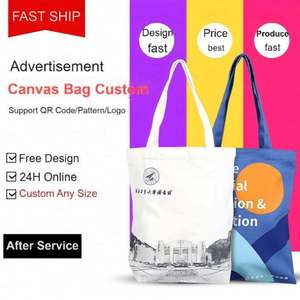 Custom Printed Logo Large Capacity Canvas <b>Tote</b> <b>Bag</b> College <b>School</b> Student Canvas <b>Bag</b> With Zipper and Pockets - Product Image 6