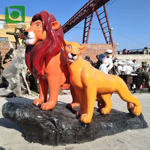 Hermosa decorativa de fibra de vidrio de dibujos animados el <span class=keywords><strong>Rey</strong></span> León estatua de resina - Product Image 4