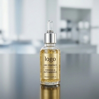 Sérum à l'or 24 carats en marque privée, Essence faciale anti-âge personnalisée à la feuille d'or OEM/ODM