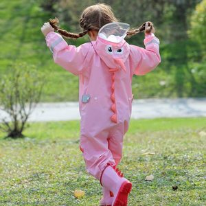 Impermeable Infantil Personalizado con Logotipo, para Niños y Niñas de Jardín de Infancia, de Cuerpo Completo, Grueso, con Revestimiento de TPU, Diseño de Dibujos Animados, para Senderismo - Product Image 5